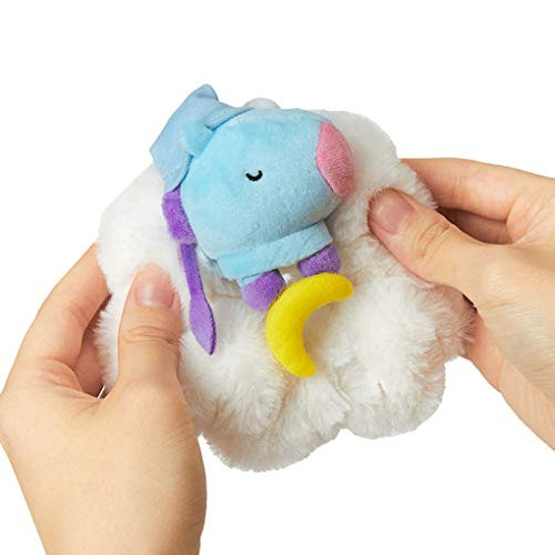 BT21 Dream of Baby MANG Character Scrunchie Elastic Hair Tie Band Accessories for Women and Girls WhiteBlue