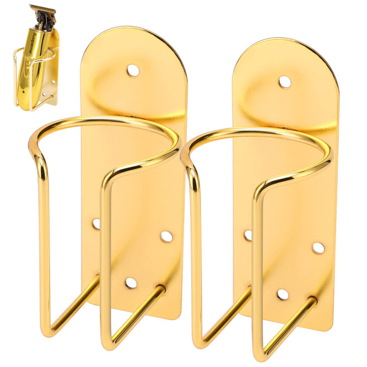 CestoMen Hair Clipper Holder2Pcs Electric Hair Trimmer Cutter Stand Stainless Steel Clippes Rack for Salon Tools Organiz