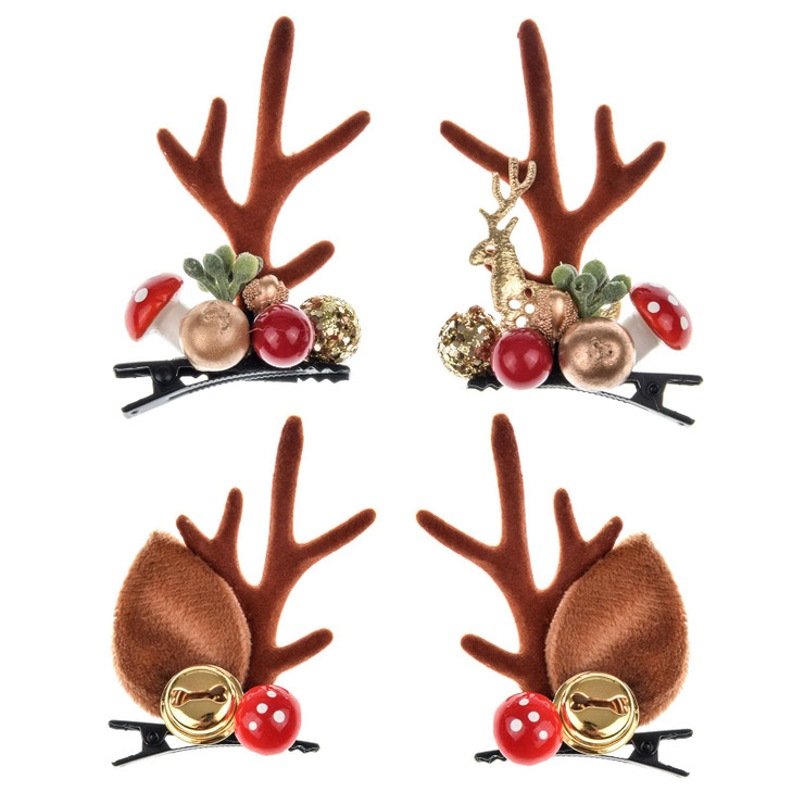 TOECWEGR Christmas Reindeer Antlers Headband Hair Clips Hair Hoop Holiday Beauty Headdress Christmas 9748S49S