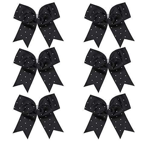 8 Inch 2 Colors Jumbo Cheerleader Bows Ponytail Holder Cheerleading Bows Hair Bow Kelly greenSilver