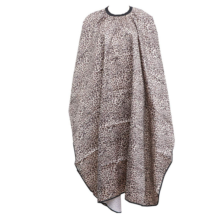 SUPVOX Leopard Print Hair Cape for Haircuts Waterproof Styling Cape for Salon Clients Grooming Smock for Hairdressers La