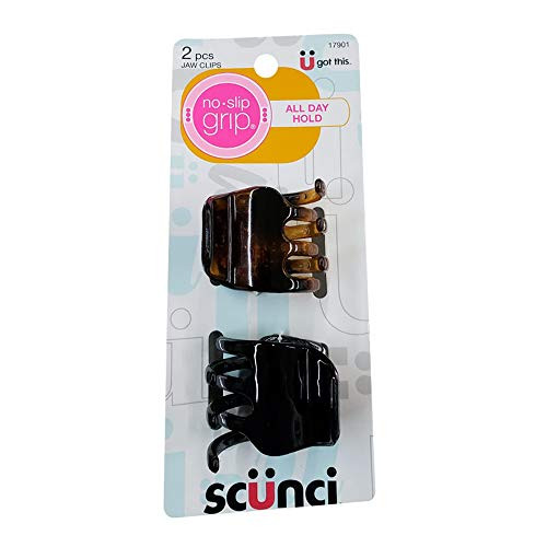 Scunci Noslip Grip Chunky Jaw Clips 2 Count Pack of 3