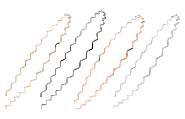 L Erickson Metal Wave Headband 4Pack GoldSilverRose GoldGunmetal