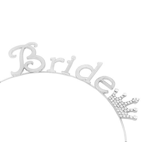 Rosemarie Collections Womens Bridal Fun Crystal Rhinestone Bachelorette Party Tiara Headband Bride Gold Tone