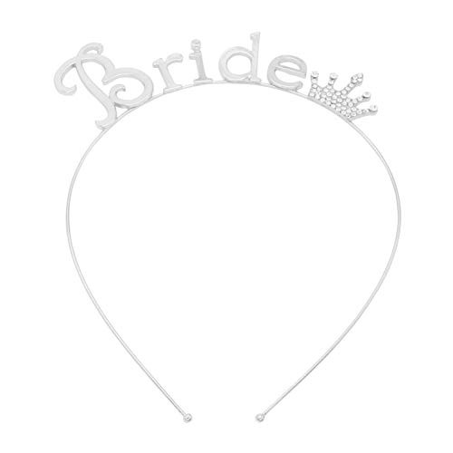 Rosemarie Collections Womens Bridal Fun Crystal Rhinestone Bachelorette Party Tiara Headband Bride Gold Tone