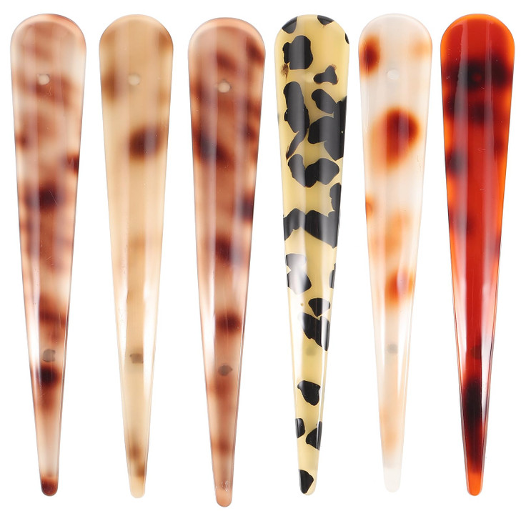 Beaupretty Duckbill Hair Clips 6pcs Large Alligator Hair Clips Decorative Hairpin for Women Girls