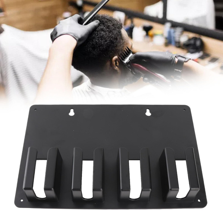 Dioche Hair Clipper Rack Wall Mounted Storage for 4 Clippers Easy to Assemble and Versatile Holder for Barber Shop and H