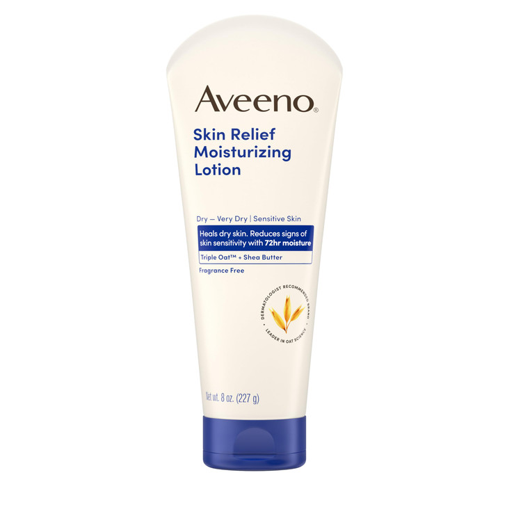 Aveeno Skin Relief Moisturizing Lotion Heals Very Dry, Sensitive Skin, Fast-Absorbing Body Lotion with Soothing Triple Oat & Shea Butter Formula, Fra online at globaldelivered