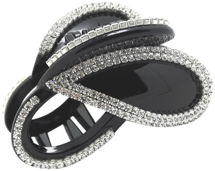 Meilliwish Diamond Butterfly Hair Clip Claw D14Black