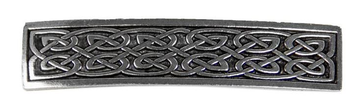 Small Celtic Hair Clip Hand Crafted Metal Barrette Made in the USA with a Medium 70mm Clip by Oberon Design