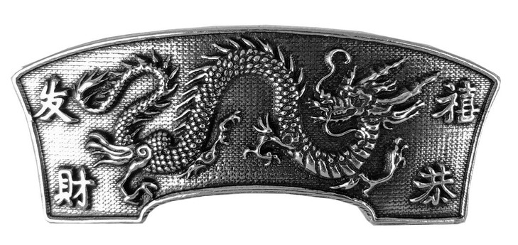 Dragon Hair Clip Hand Cast Metal Barrette Made in the USA with a Medium 70mm Clip by Oberon Design 1 Piece