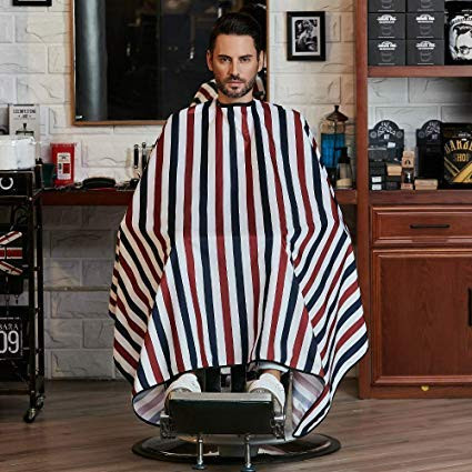 BARBER PRO Hair Cutting Cape with Snap Closure Professional Salon Cape Waterproof Adjustable Snap for Hairstylists 50 x