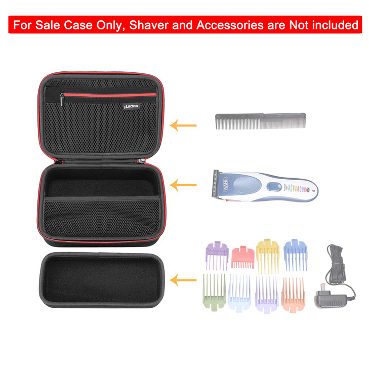 RLSOCO Hard Case for Wahl Color Pro Cordless Rechargeable Hair Clipper Trimmer Model 9649 Compact Design with YKK Zipper