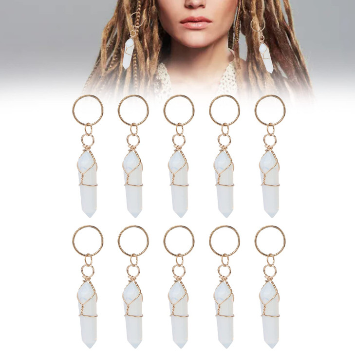 Dreadlock Accessories Jewelry Rings Hair Accessories Crystal Hair Accessories Braid Hair Accessories 10 PCS Crystal Shap