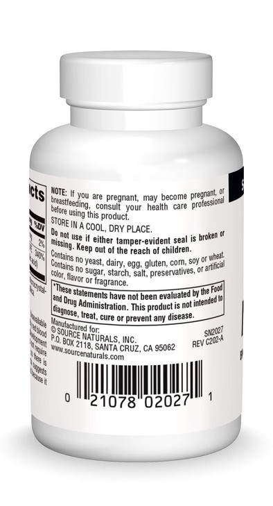 Source Naturals MegaFolinic 800mcg - 60 Tablets online at globaldelivered