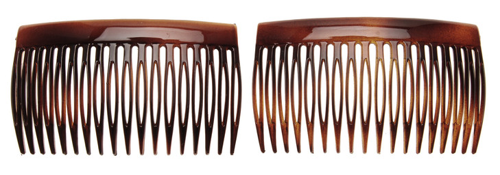 France Luxe 18 Tooth French Side Comb Pair Tortoise