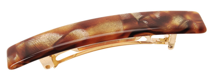 France Luxe Small Luxury Rectangle Barrette Nacro Mocha