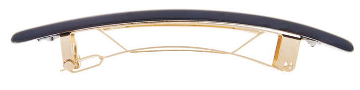 France Luxe Small Luxury Rectangle Barrette Classic Handmade French Barrette for Women with Strong Clasp Hair Clips for