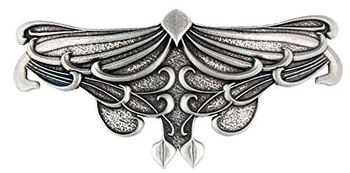 Art Nouveau Leaf Hair Clip Large Hand Crafted Metal Barrette Made in the USA with an 80mm Clip by Oberon Design