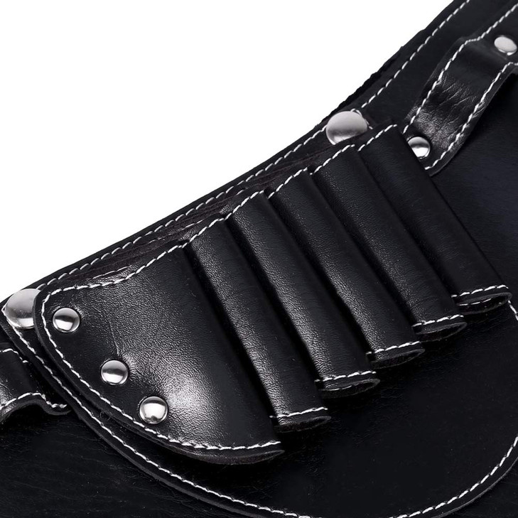 Scissor Holster with PU Leather Hairdressing Bag Pouch Holder with Waist Shoulder Belt Leather Scissor Bag for Hairdress