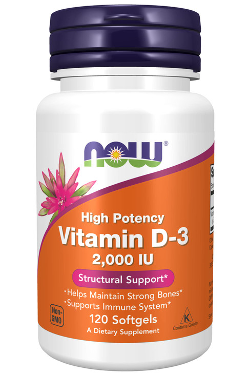 NOW Foods Vitamin D 2000 IU 120 softgels