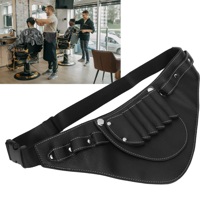 Scissors Waist Bag 2 Layers Portable PU Scissors Holder Pouch Cases Tool Bags Hair Stylist Scissor Holder Fashion Waist