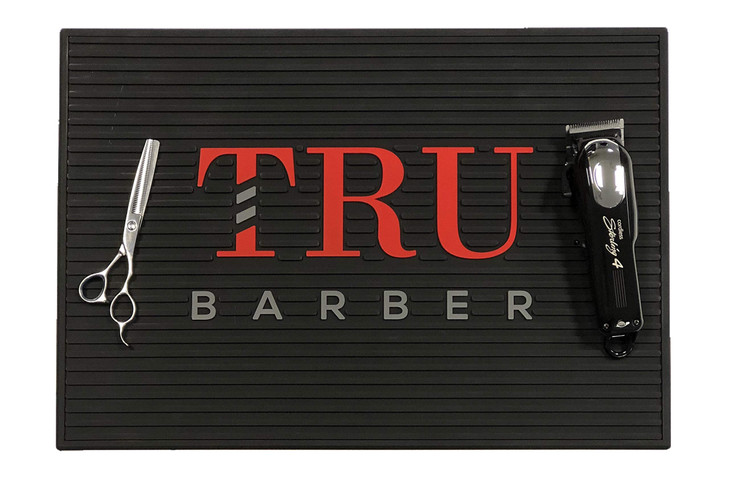 Tru Barber 19 x 13 Flexible PVC Station Mat Professional Mat Salon and Barbershop Work Station Pads Beauty Salon Tools H