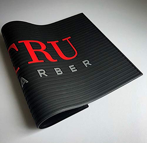 Tru Barber 19 x 13 Flexible PVC Station Mat Professional Mat Salon and Barbershop Work Station Pads Beauty Salon Tools H
