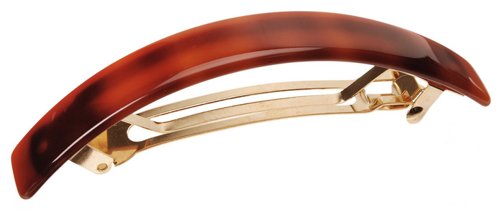 France Luxe Narrow Rectangle Volume Barrette Tortoise