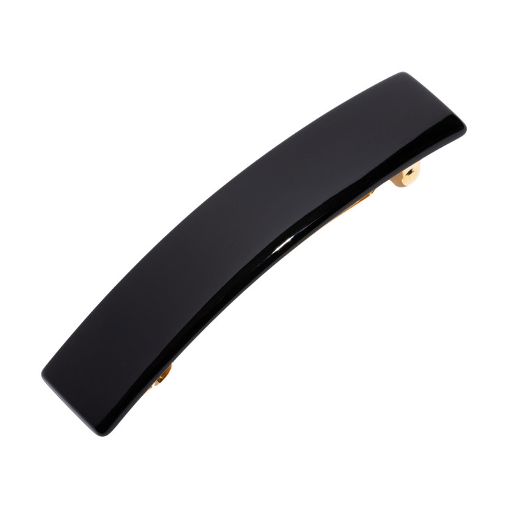Black Hair Barrette for Thin Hair Classic Rectangle French Barrette for Women Lightweight and Comfortable Strong Hold Fr