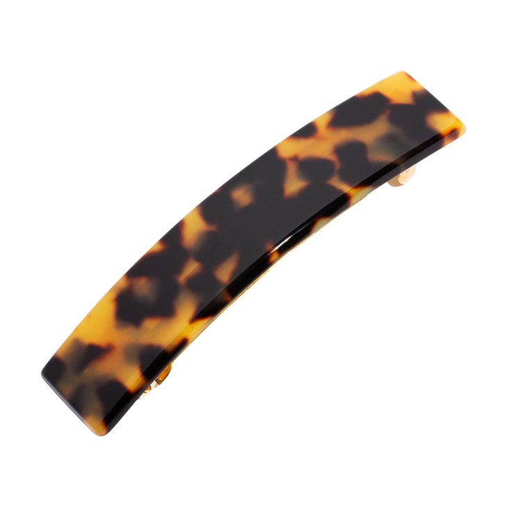 France Luxe Classic Rectangle Barrette Handmade French Barrette for Women with Thin or Fine Hair Lightweight with Strong