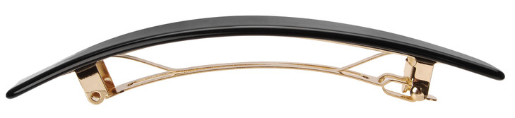 France Luxe Extra Long Rectangle Barrette Black
