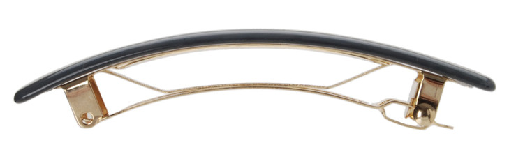 France Luxe Classic Rectangle Barrette Nacro Slate