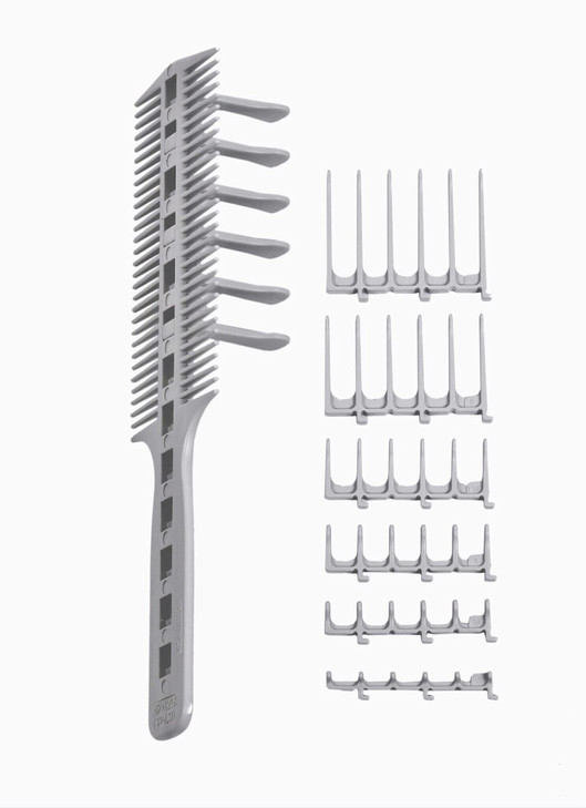 CombPal Scissor Clipper Over Comb Barber Home Haircutting Guide Set Classic Set Gray
