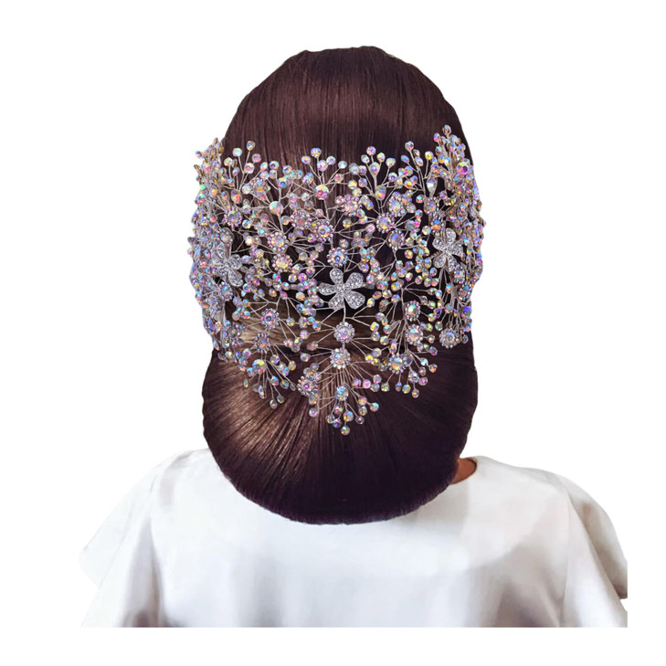 ZHENM Wedding Headband for Brides Bridal Headpieces for Wedding Rhinestone Bridal Hair Accessories Colorful