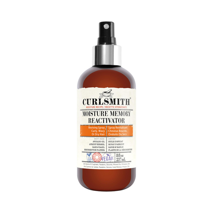 CURLSMITH Moisture Memory Reactivator Vegan Refresher Leave In Conditioner for Wavy Curly and Coily Hair 8oz