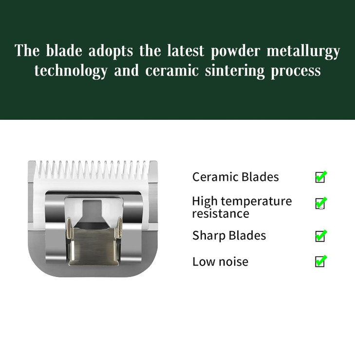 Professional Detachable Replacement Ceramic Blades setcompatible with oster Classic 76StarTeqPowerTeq andi Adis AGCBDCBG