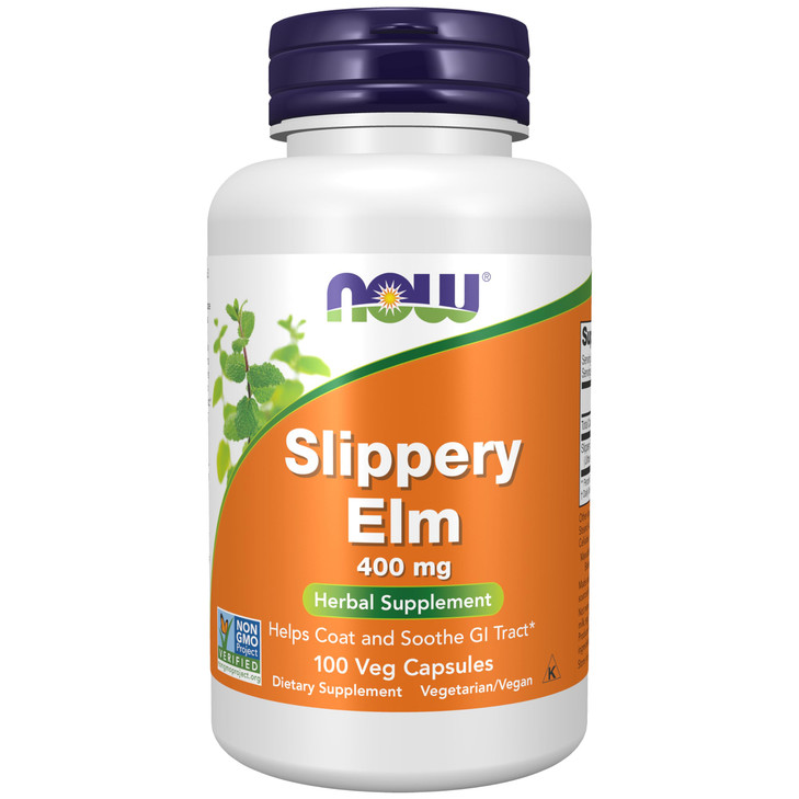 NOW Supplements, Slippery Elm (Ulmus rubra) 400 mg, Herbal Supplement, 100 Veg Capsules online at globaldelivered