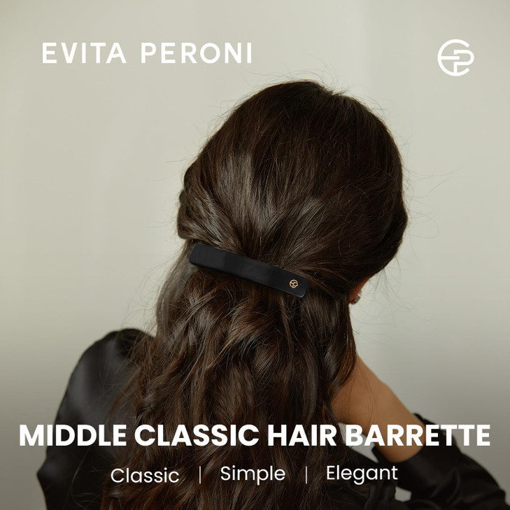 EVITA PERONI French Hair Barrettes for Women Middle Size NoSlip Hair Clips for Thick Thin Hair Acetate Clip Removable Sp