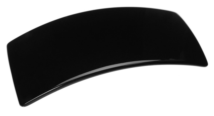 France Luxe Wide Rectangle Barrette Black