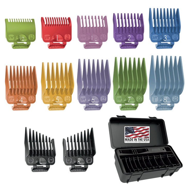 Wahl Clipper Genuine SecureSNAP Attachment Guard Organization Kit with Hair Clipper Guards 14 Piece Elite Storage Kit Ha
