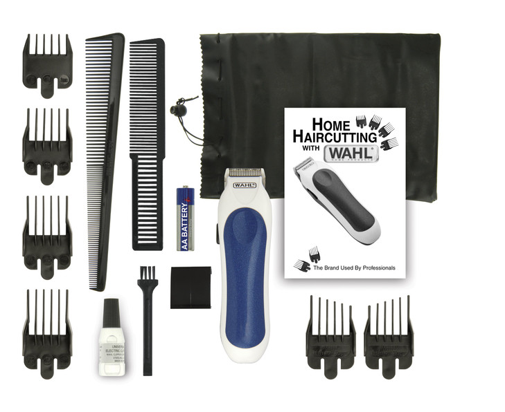 Wahl 93071101 Cordless Mini Pro 14 Piece Touchup and Trim Haircutting Kit Whiteblue