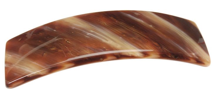 France Luxe Large Rectangle Barrette Caramel Horn