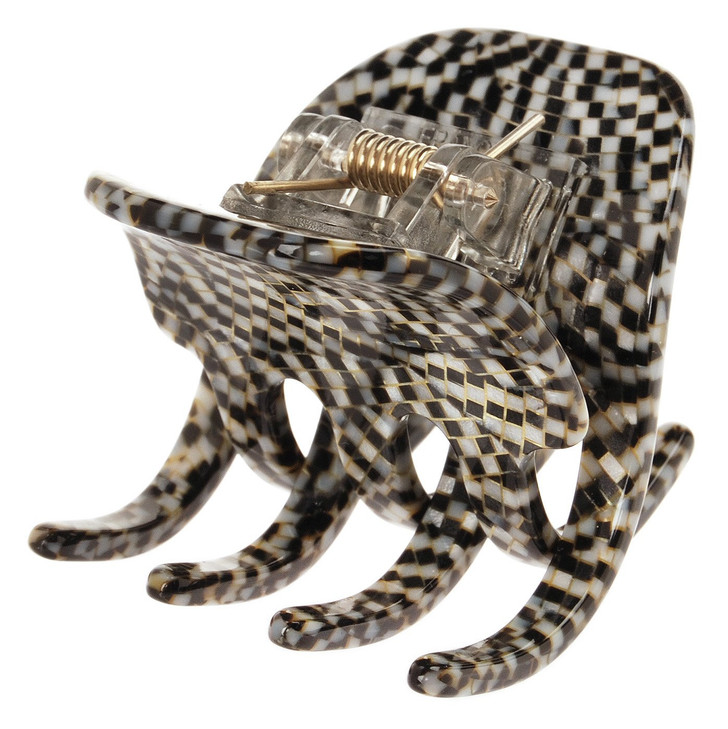 France Luxe Medium Gallery Claw Clip Opera Silver