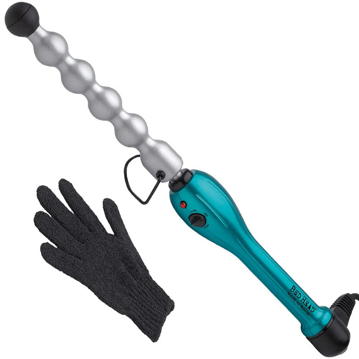 Bed Head Rock N Roller Clamp Free 2in1 Curling Wand Round Barrel for Tousled Waves