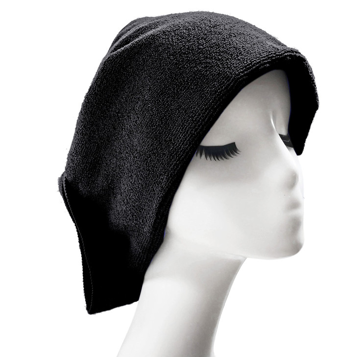 POLYTE Professional Quick Dry Lint Free Microfiber Hair Drying Salon Towel 16 x 29 in 12 Pack Black