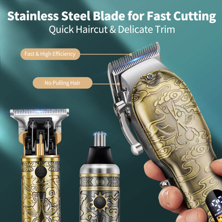 MOTLATA Professional Hair Clipper for Men Electric Hair Trimmer TBlade Trimmer Cordless Mens Beard Trimmers Nose Hair Tr