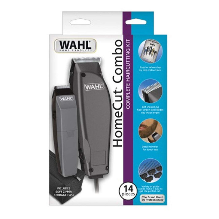 Wahl Clipper Corp Pro 14 Piece Styling Kit with Hair Clipper and Beard Trimmer for Total Body Grooming Model 79450 Chrom
