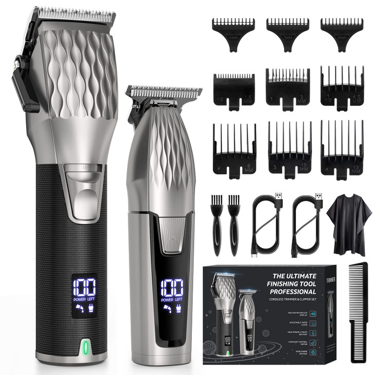 Zaekary Professional Hair Clippers for Men Professional Barber Clippers and Trimmer Set Cordless Beard Trimmer Haircut G