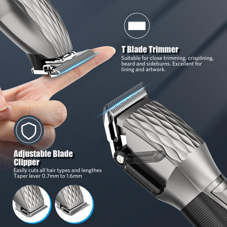 Zaekary Professional Hair Clippers for Men Professional Barber Clippers and Trimmer Set Cordless Beard Trimmer Haircut G